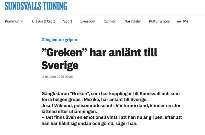 Greken I Sverige