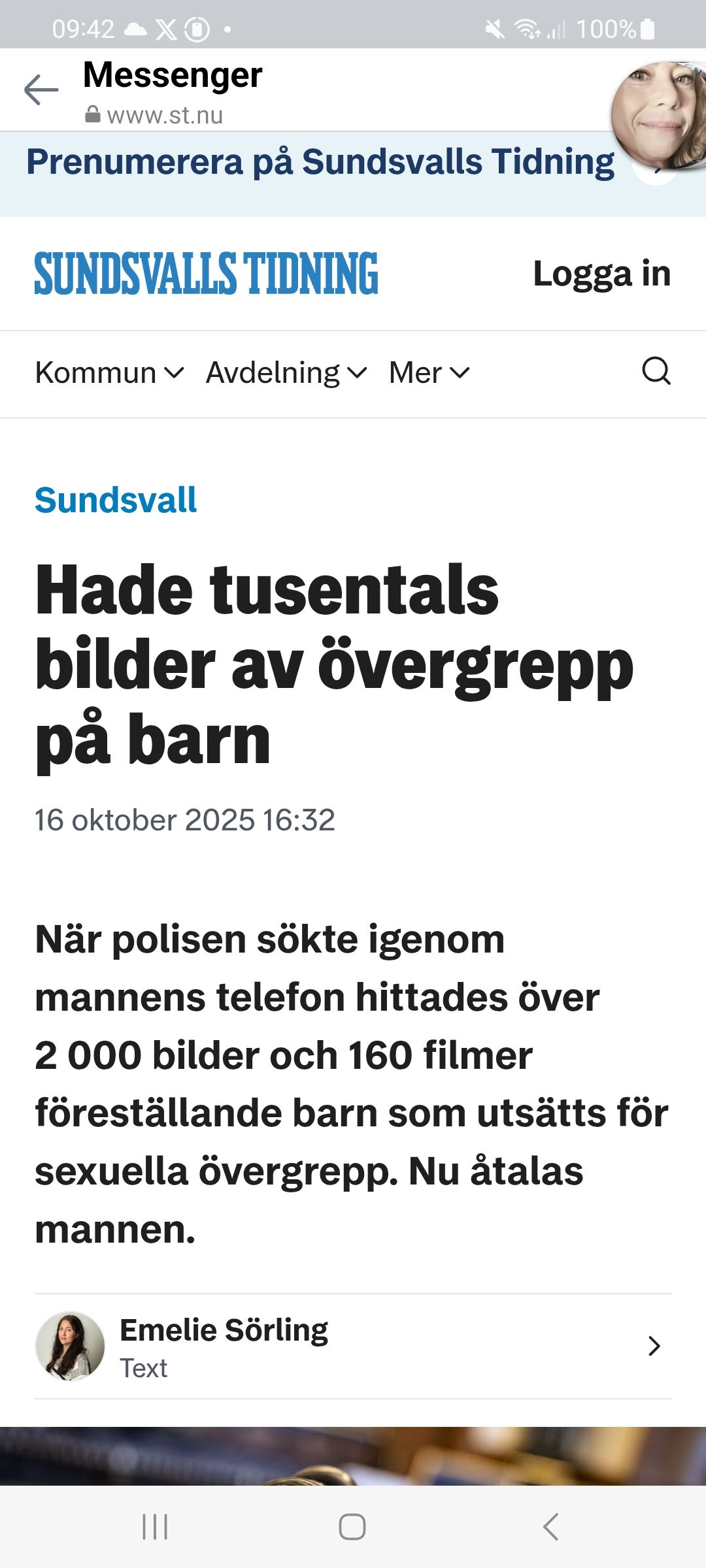 Barnporrsåtal I Sundsvall
