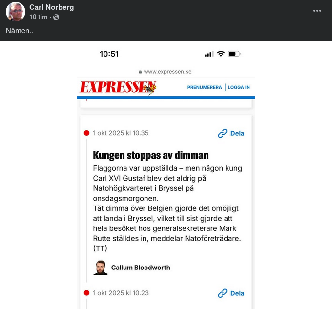 Brysseldimma Stoppar Kunglig Rutte-Visit