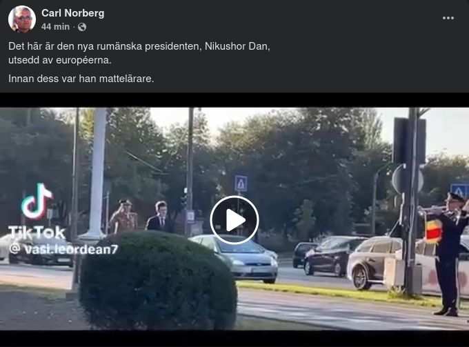 Rumäniens Nyutsedde President