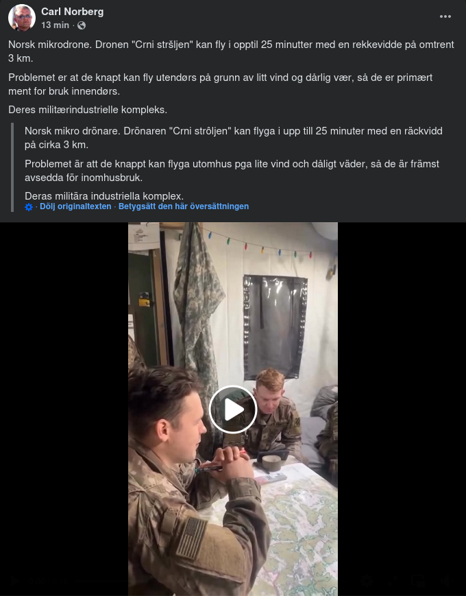 Norska Mikrodrönare För Inomhusbruk..