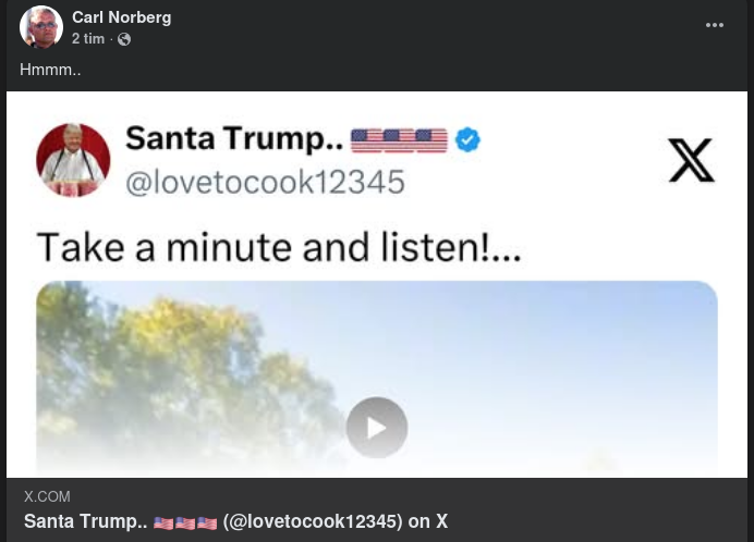 Santa Trump Om Militären