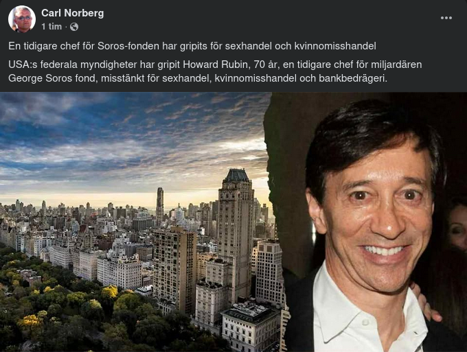 Howard Rubin Gripen För Sexhandel, Kvinnomisshandel & Bankbedrägeri