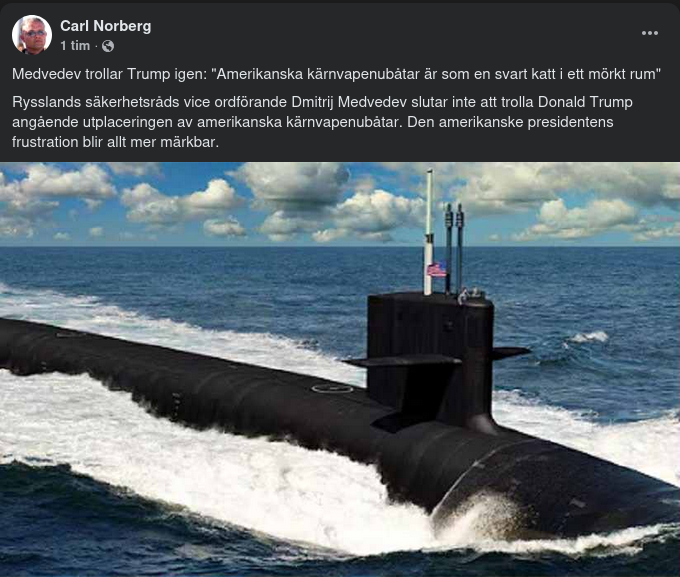 Medvedev & Trumps Ubåtsutplacering