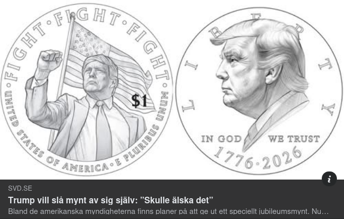 Trump-Mynt I SvD