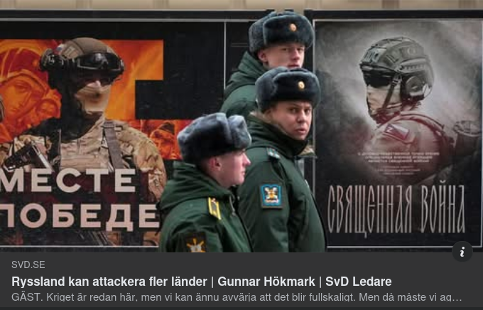 Hökmark Om Möjligt Anfallande Ryssar I SvD..