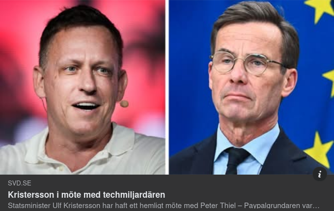 Hemligt Möte Mellan Thiel & Barnhandlaren I SvD