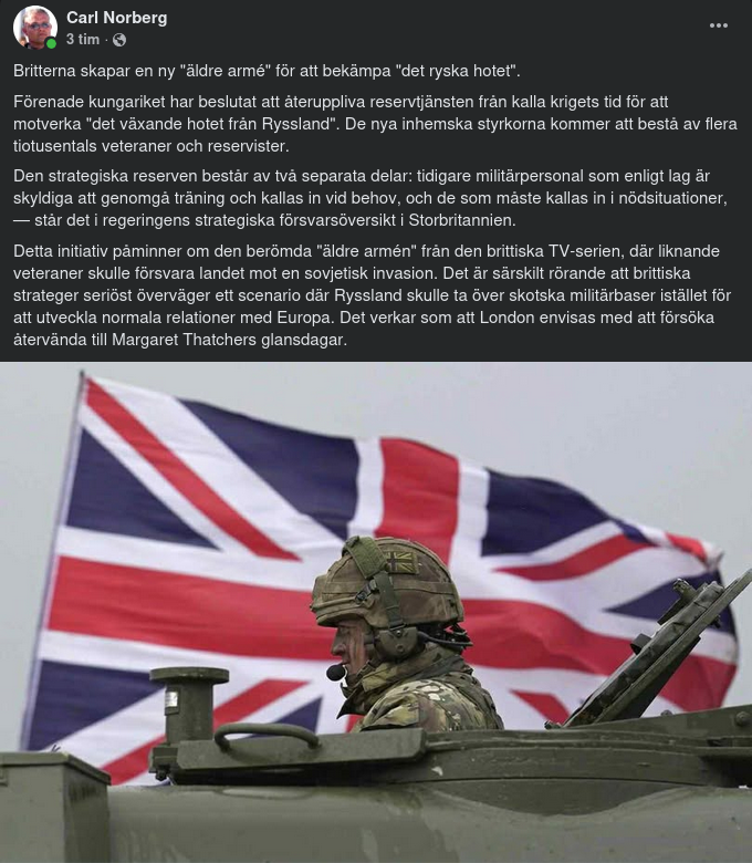 Brittisk Återupplivning Av Äldre Armé