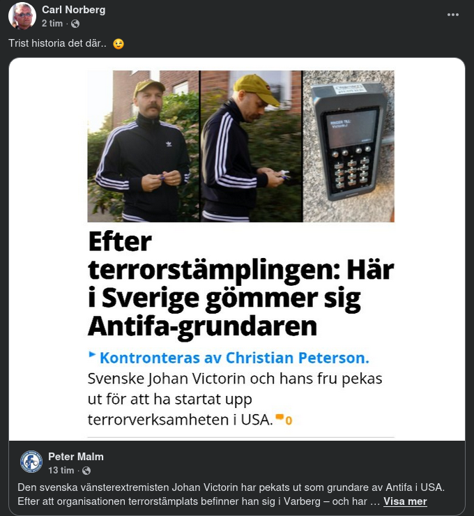 Antifa-Victorin Gömmer Sig I Varberg
