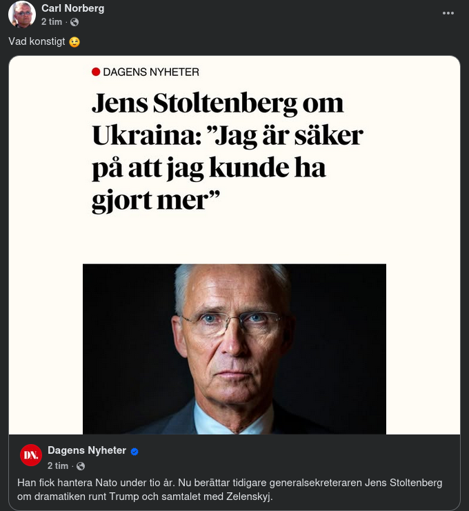 Stollenberg Säker På Att Han Kunnat Göra Mer