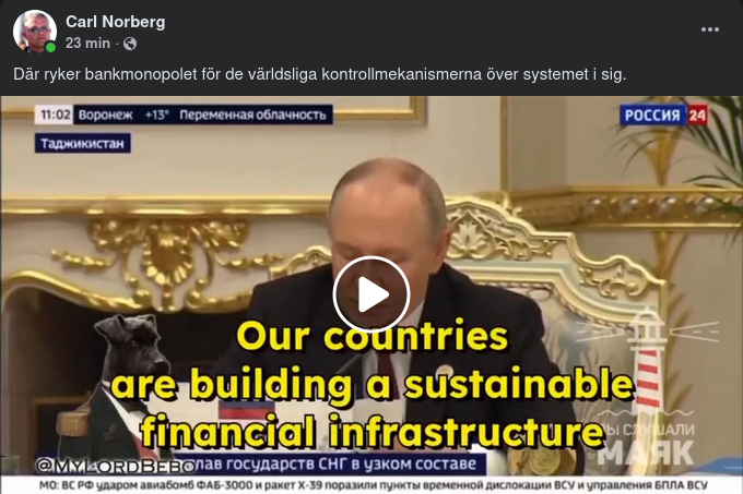 Putin Om Hållbar Finansiell Infrastruktur