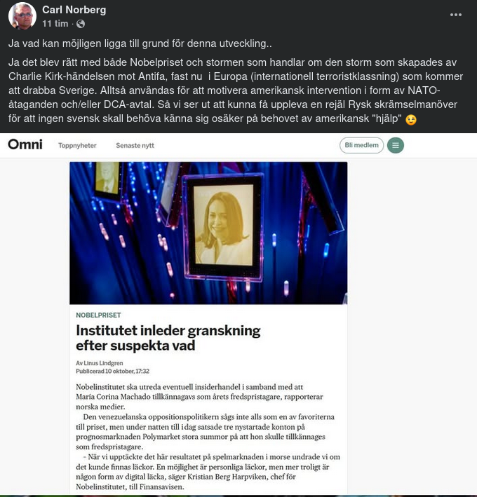 Nobelinstitutet Inleder Eventuell Insiderhandelsutredning