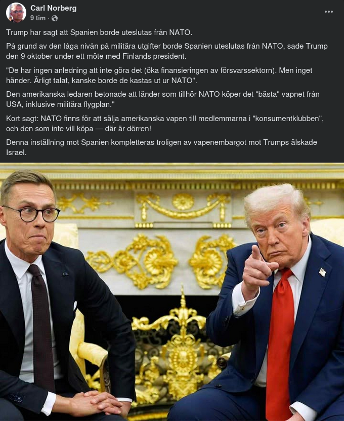 Trump Vill Utesluta Spanien Från Nato