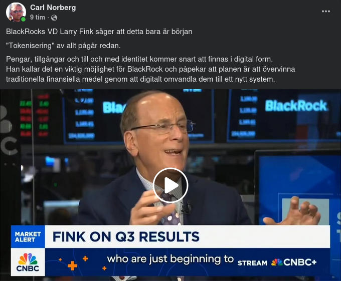 Tokenisering Med Larry Fink