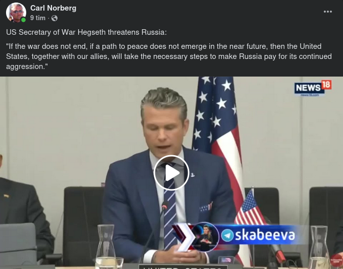Hegseth Hotar På