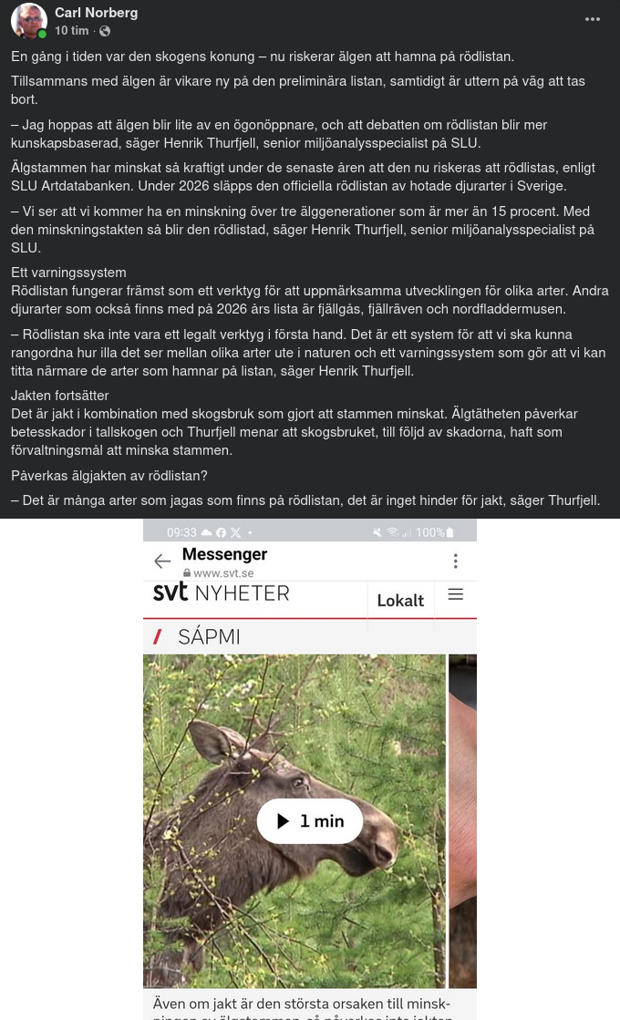 Rödlistsrisk För Älg