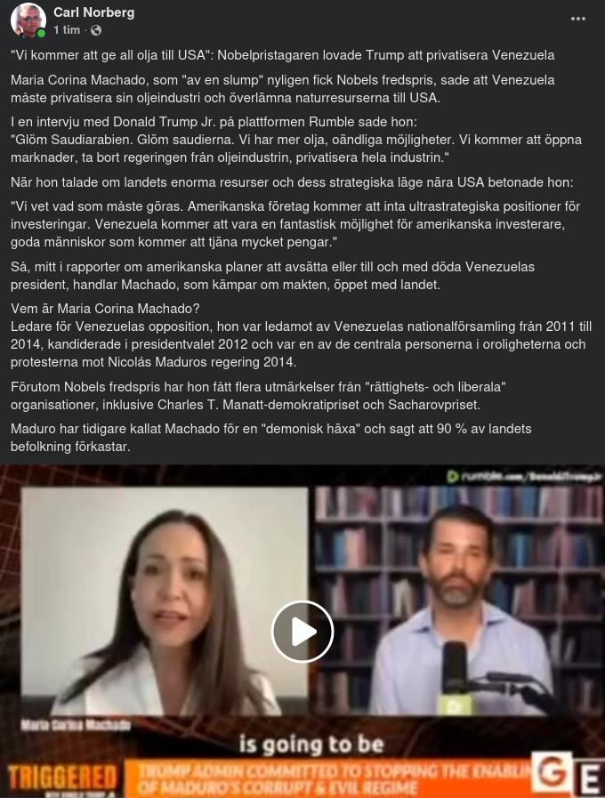 Venezuelansk Olja Samt Ryssland & USA