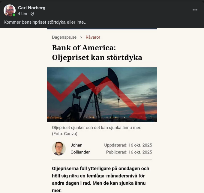 Oljepris & Bensinpris