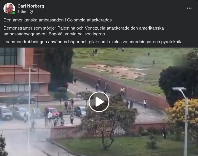 Amerikanska Ambassaden I Colombia Attackerad