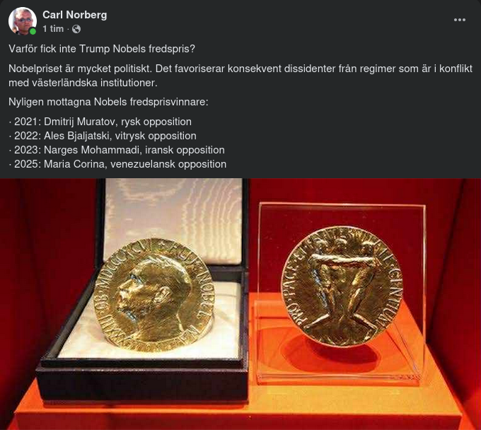 Oppositionella Prisvinnare