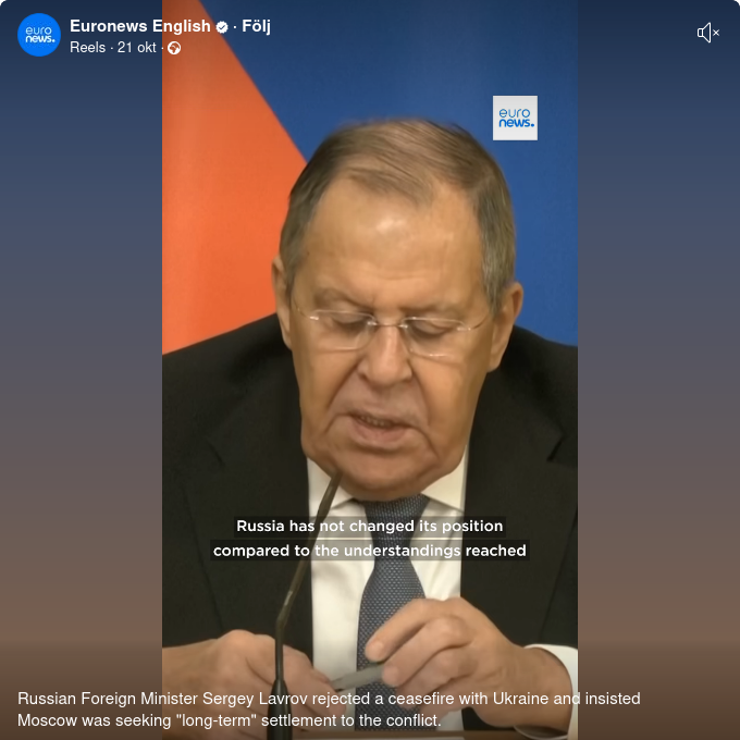 Lavrov Med Oförändrad Rysk Position