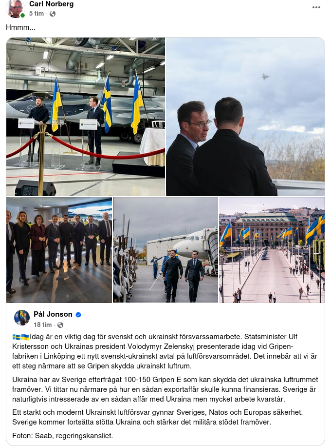Sverige, Ukraina & Gripen