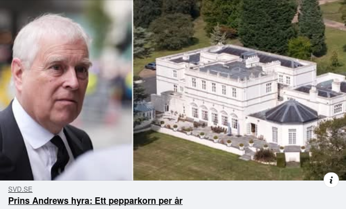 Pepparkornshyra För Prins Andrew