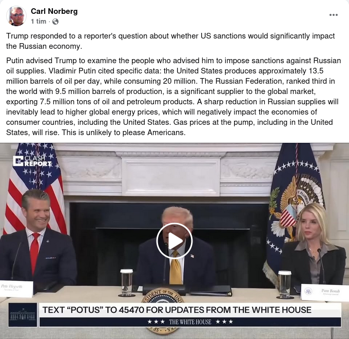 Trump Om Sanktionspåverkan