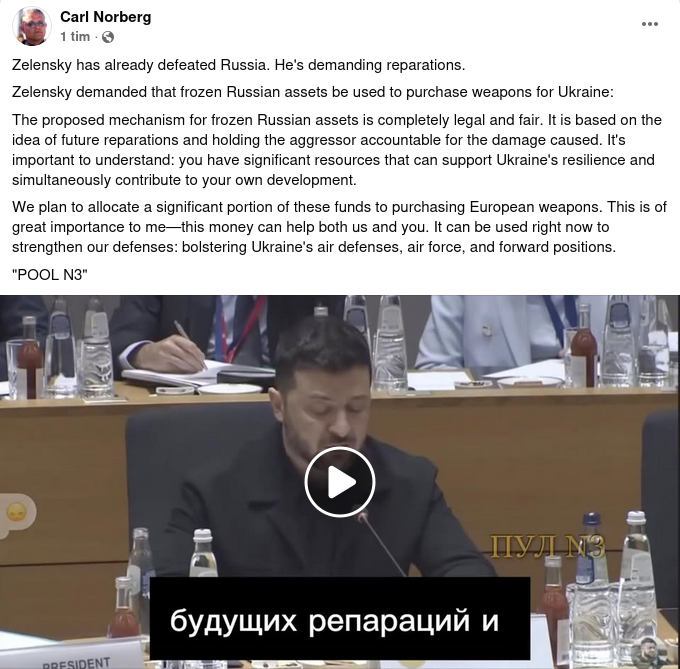 Zelensky Om Frysta Ryska Tillgångar