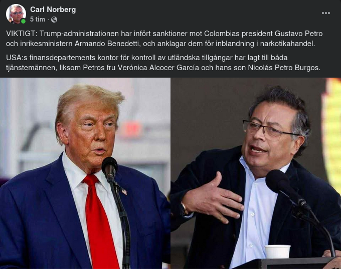 USA, Columbia & Venezuela