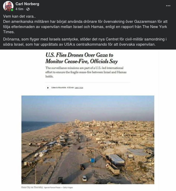 Drönarövervakat Gaza