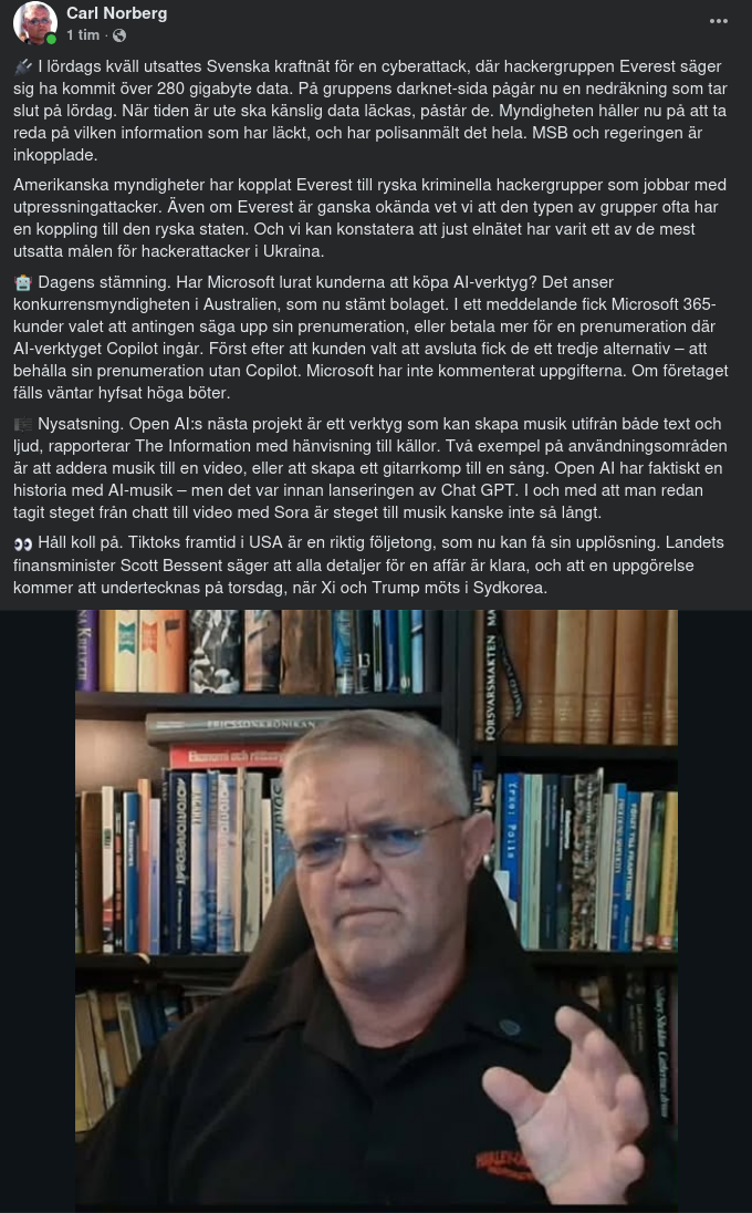 Svenska Kraftnät Cyberattackerade