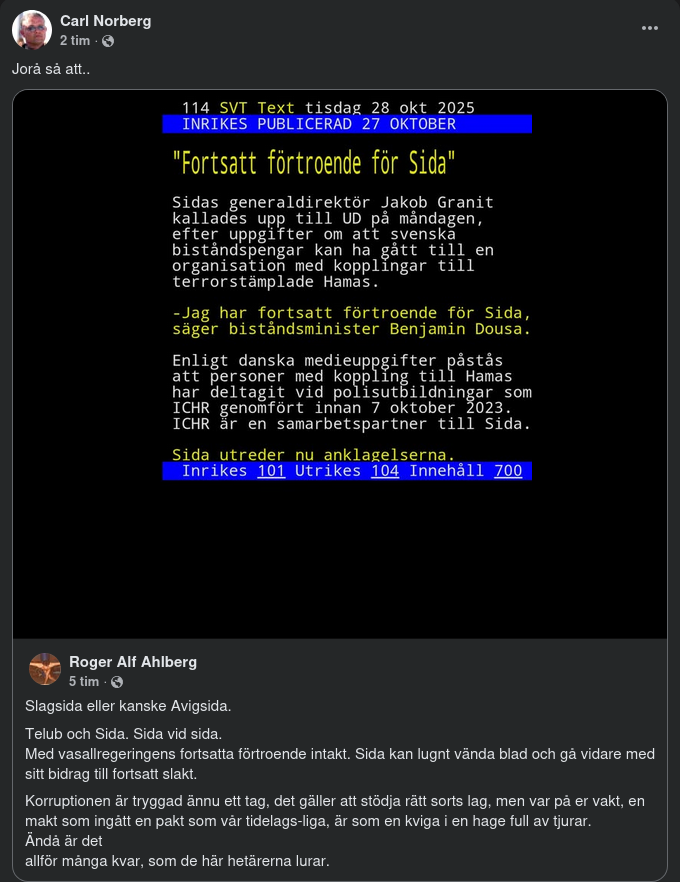 Fortsatt Sida-Förtroende