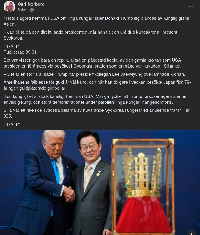 Asiatisk Kungakrona Till Trump