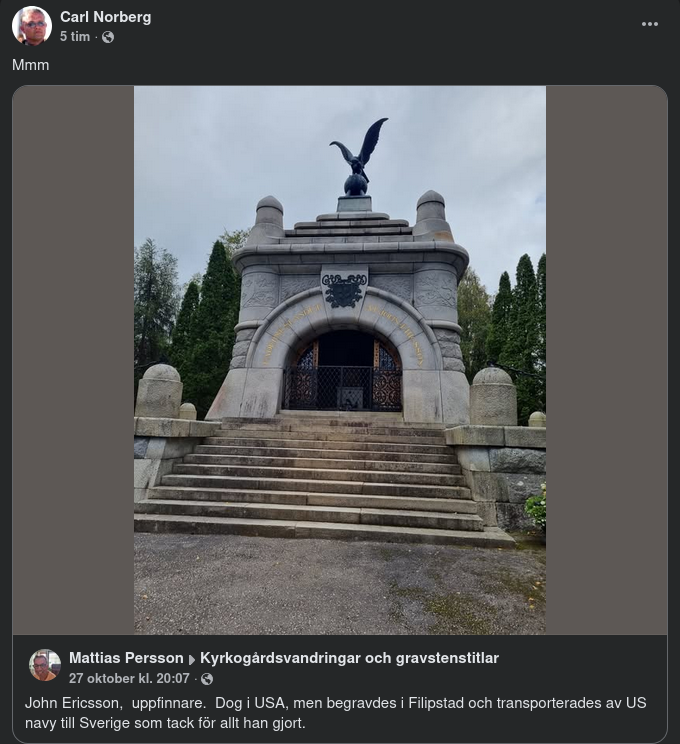 Tacksam Liktransport För John Ericsson