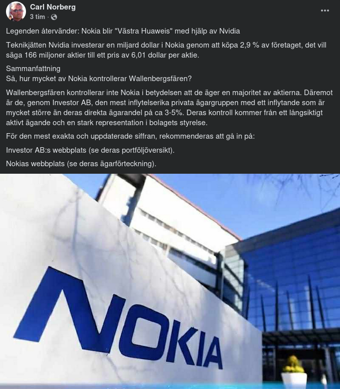 Nokia, Nvidia & Wallenberg