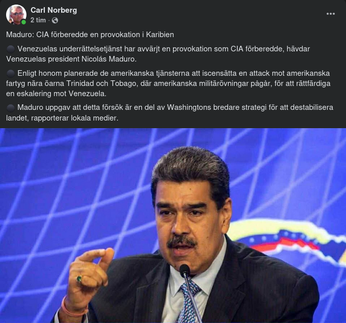 Maduro Hävdar Avvärjd CIA-Provokation