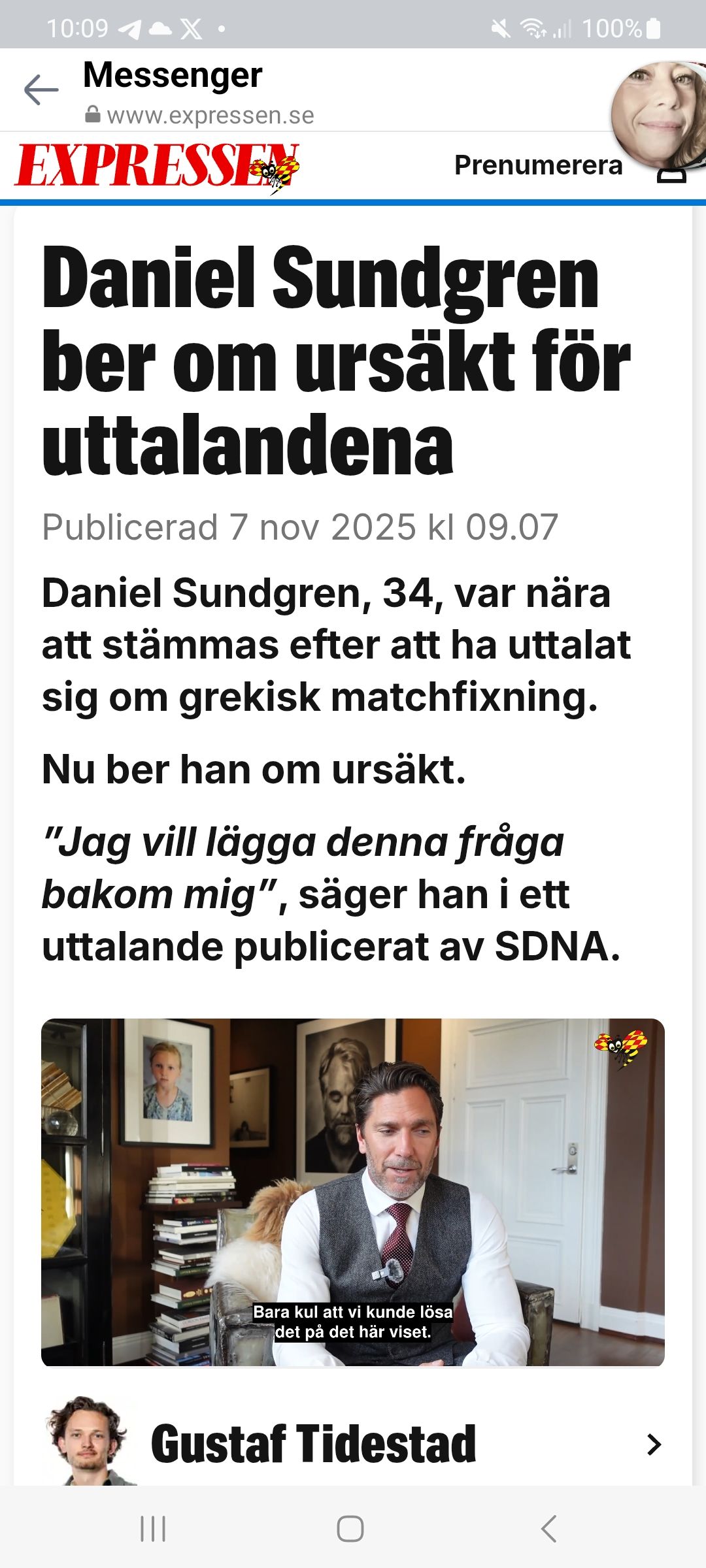 Uttalandesursäktande Sundgren