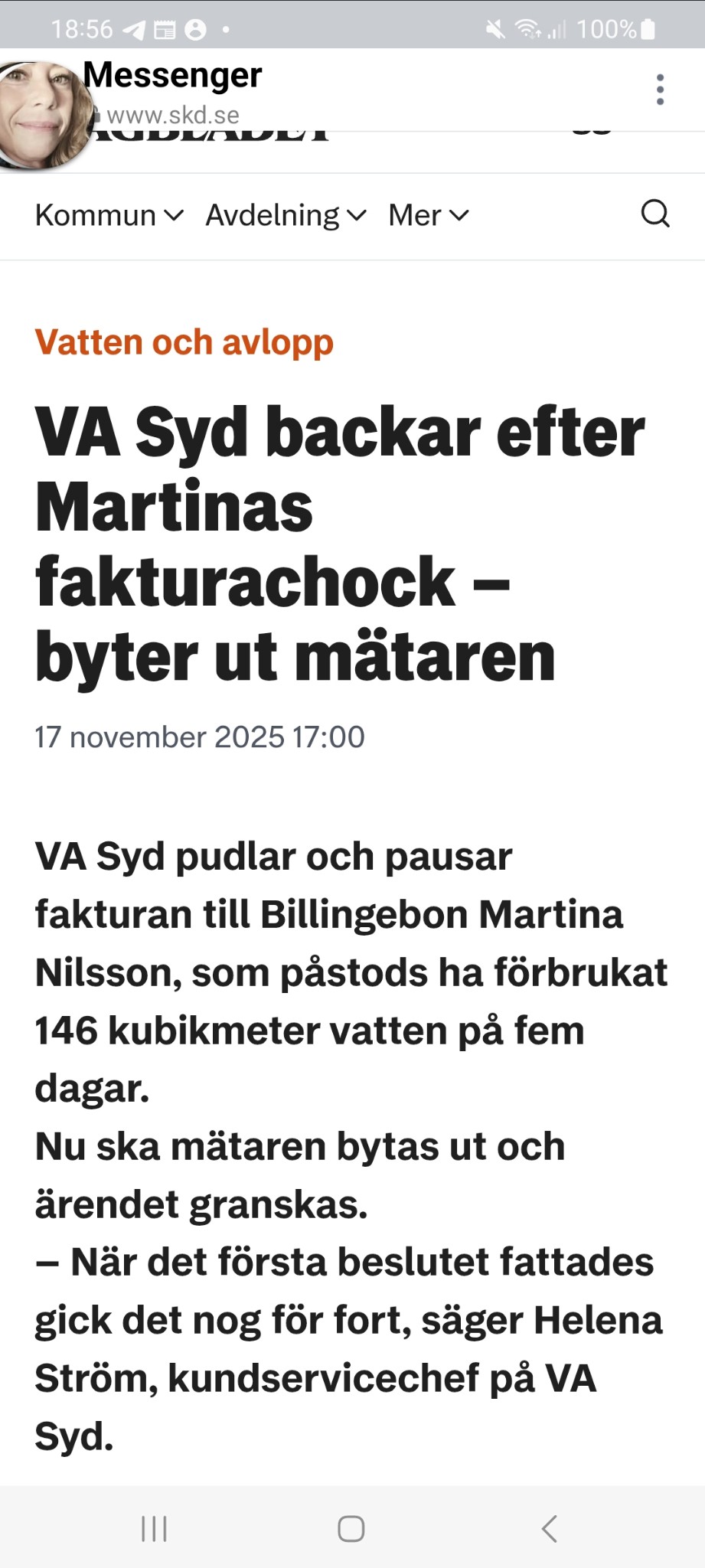 Mätarbyte Efter Fakturachock
