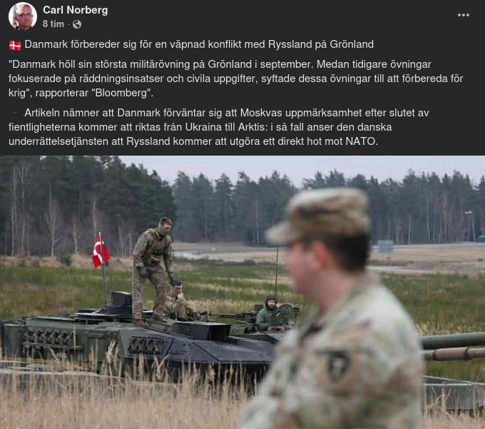Danmark Förbereder Väpnad Konflikt Med Ryssland På Grönland