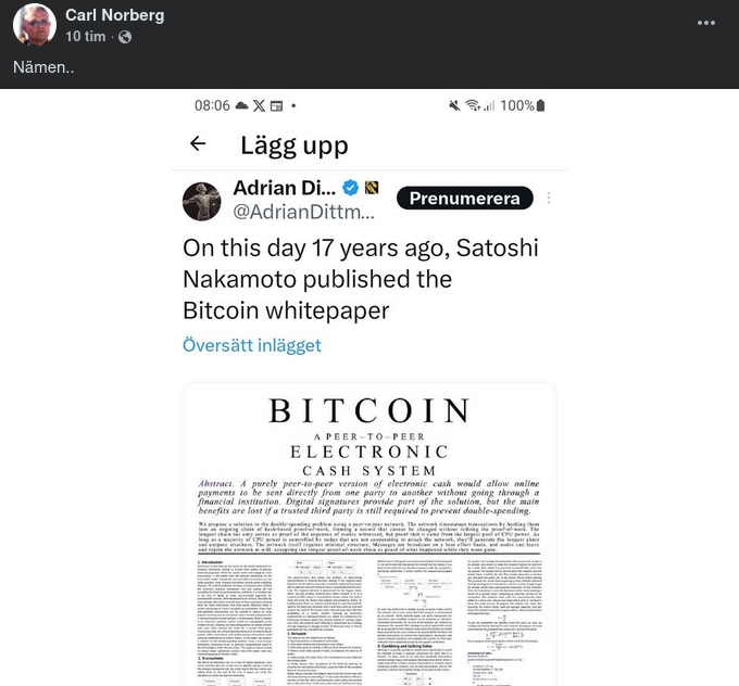 17 år För Bitcoin