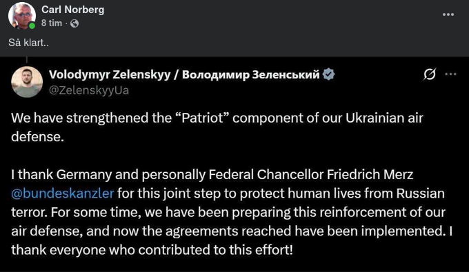 Tysklandsstärkt Patriot I Ukraina