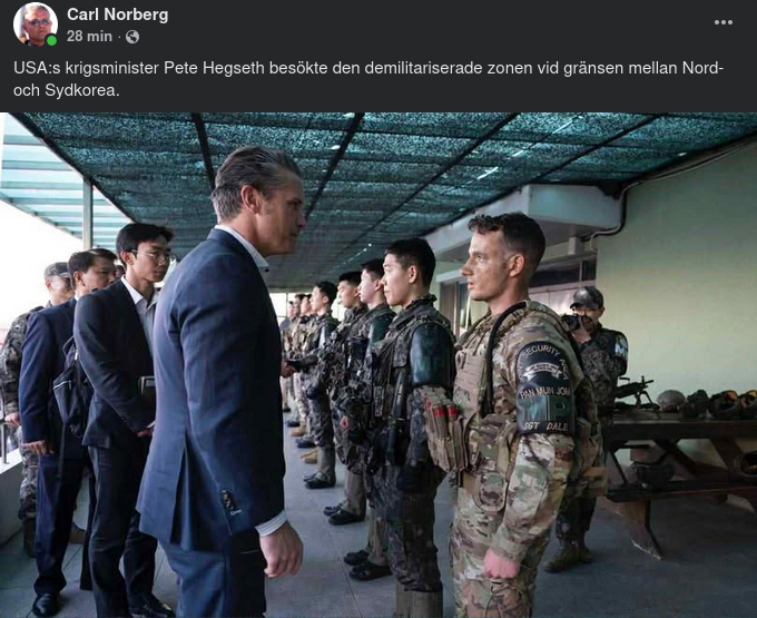 Krigsministerbesökt Zon