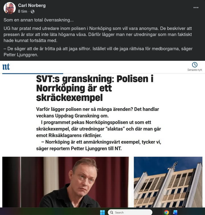 Norrköpingspolisen Ett Skräckexempel