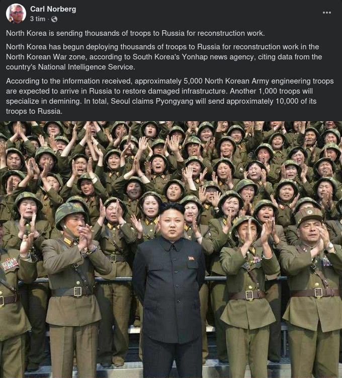 Nordkoreansk Truppförflyttning Till Ryssland