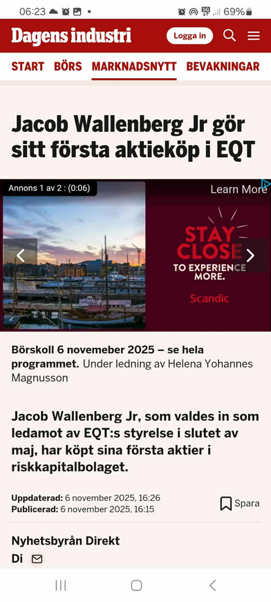 Jacob Jr. Köper Sina Första Aktier I EQT