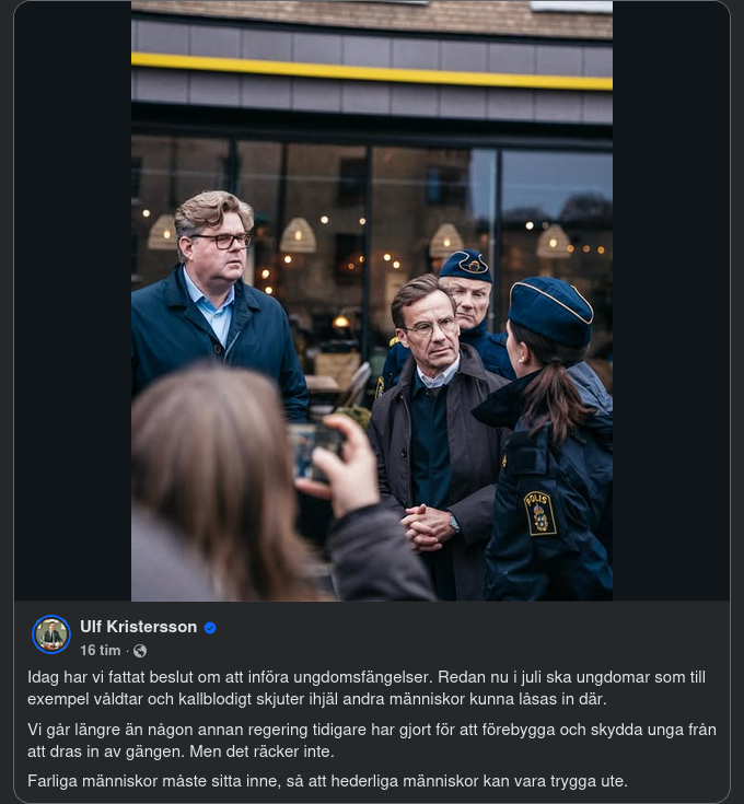 Barnhandlaren Deklarerar Beslut Om att Införa Ungdomsfängelser