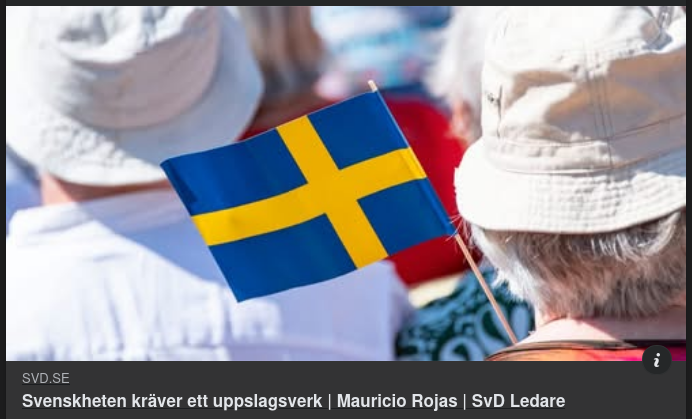 Mauricio Rojas Om Svenskheten I SvD