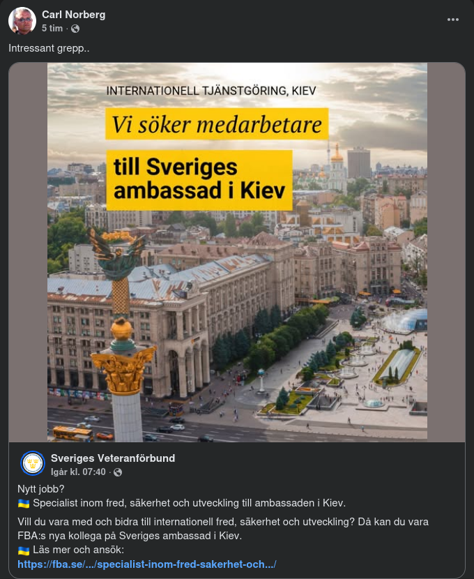 Sveriges Kiev-Ambassad Söker Medarbetare