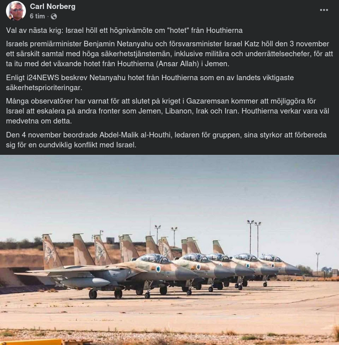 Israeliskt Högnivåmöte Om Hotande Houthier